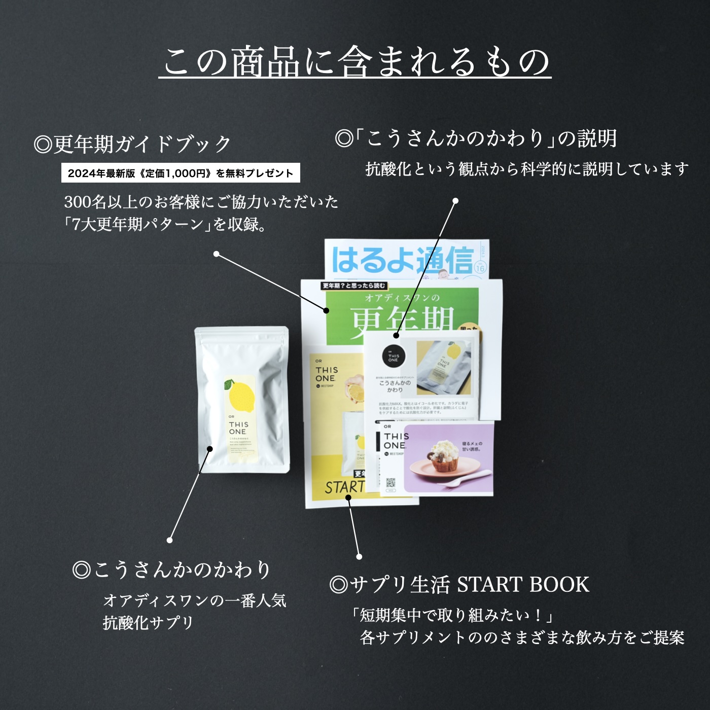 オアディスワンの「更年期のむくみタイプ」を購入したら届く書品一覧