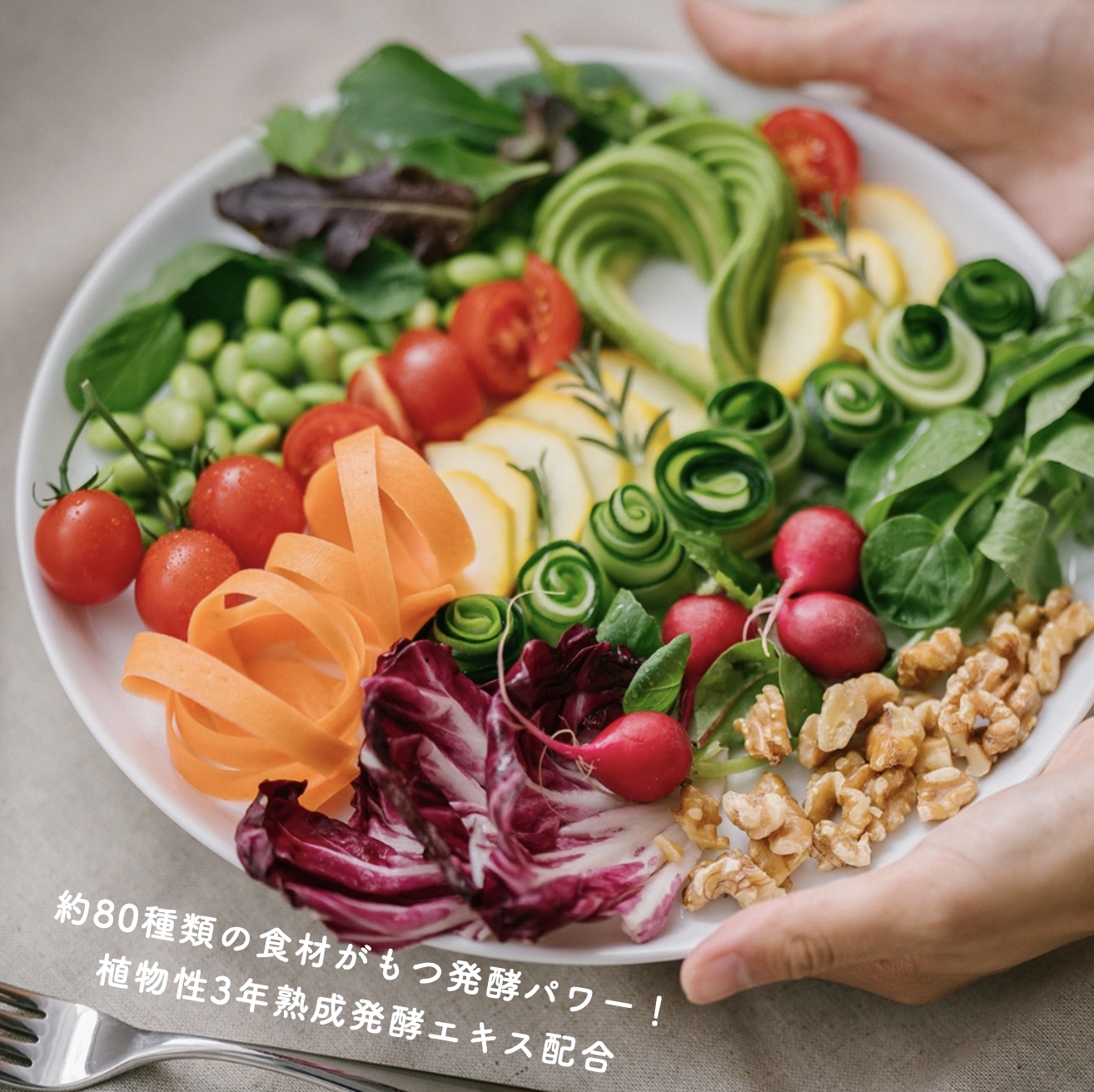 酵素がとれる生野菜サラダのイメージ
