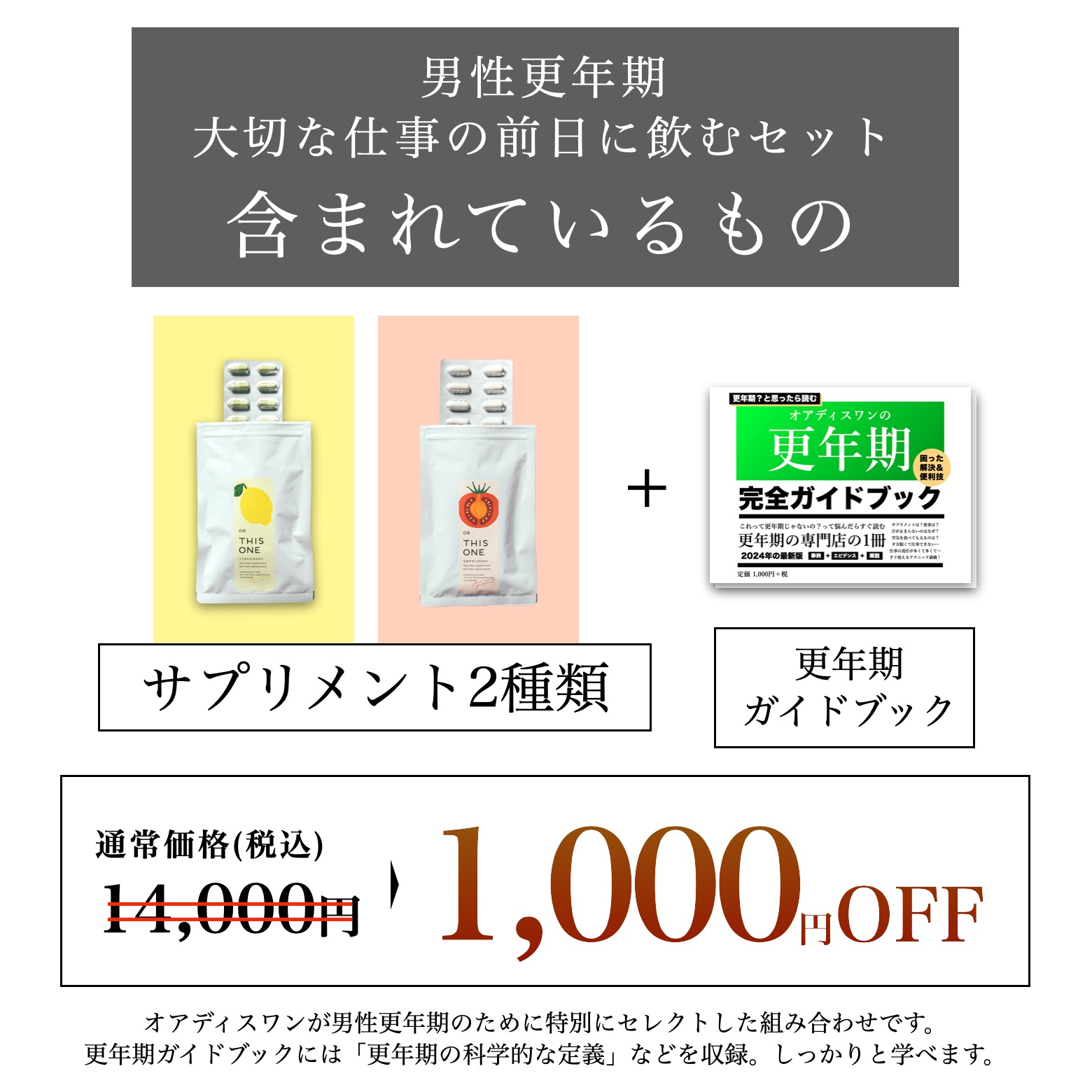 抗酸化サプリ＋酵素サプリ 男性更年期サプリ2種セット《公式》オアディスワン