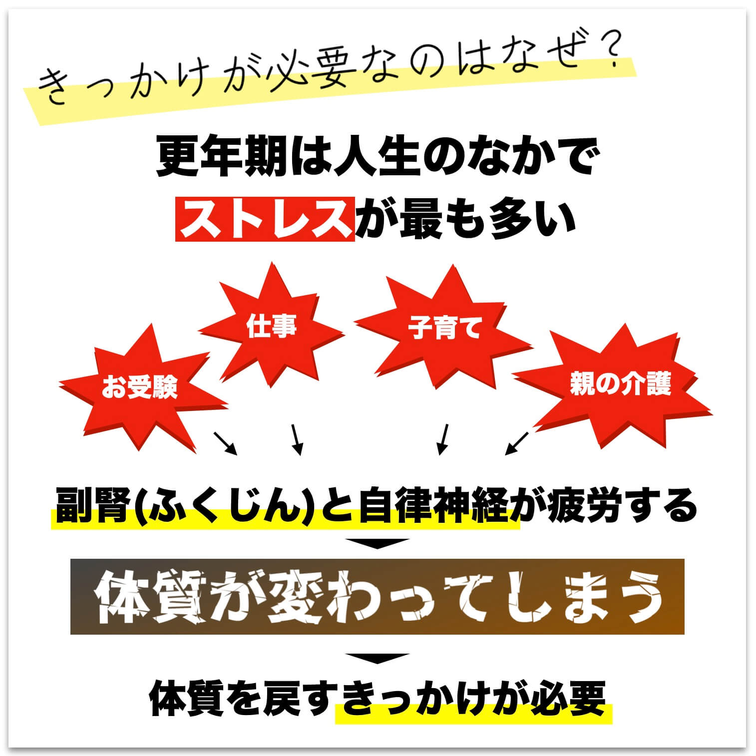 “更年期は人生で最もストレスがかかる"