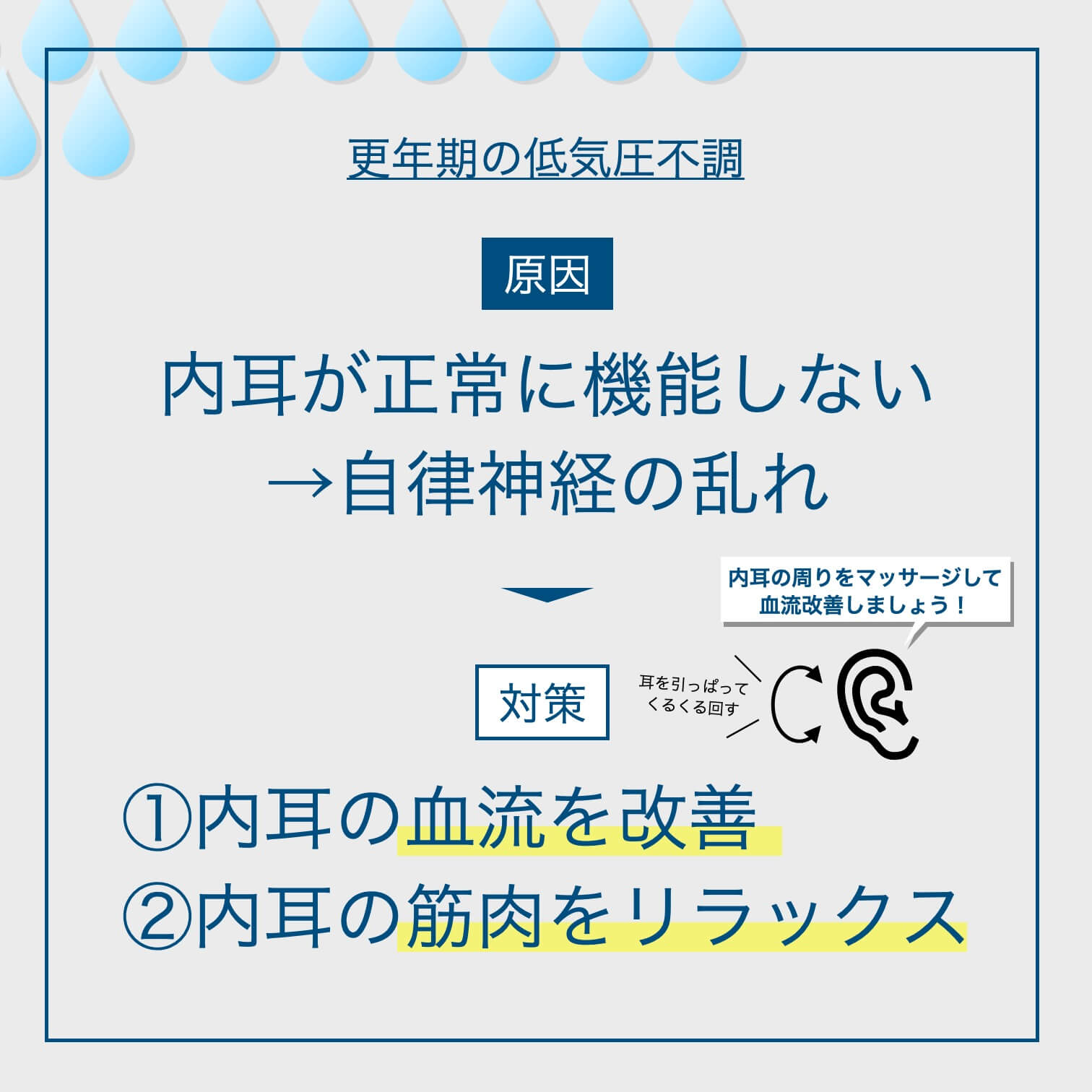 低気圧の原因は内耳の不調