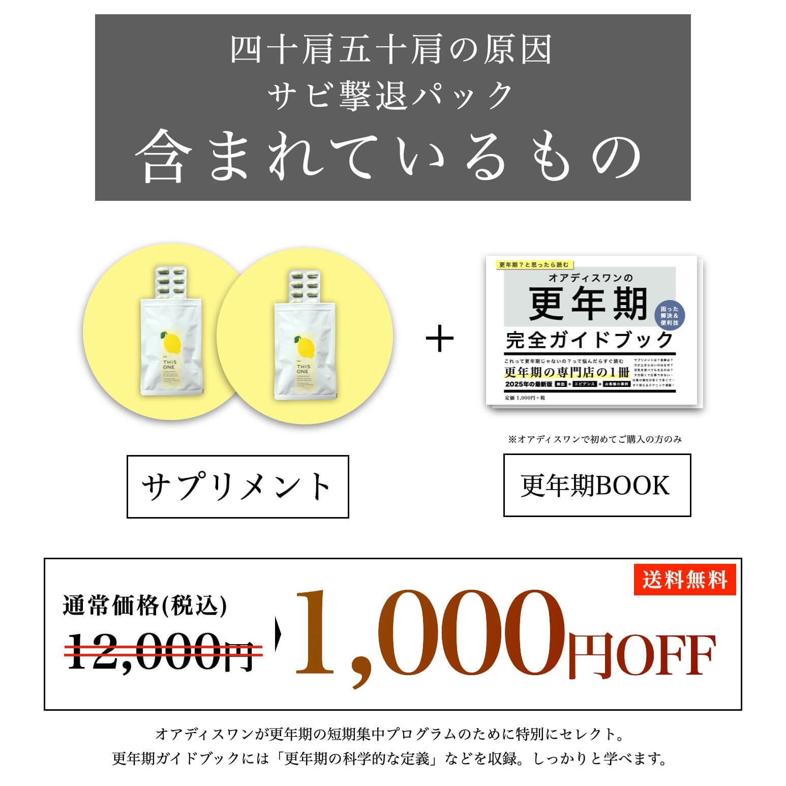 四十肩撃退パックに含まれる商品