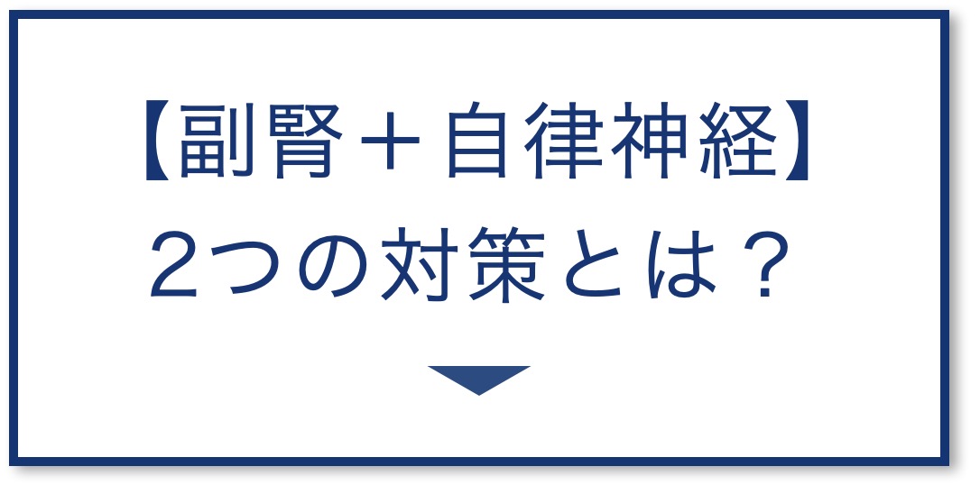 【副腎＋自律神経】
2つの対策とは？