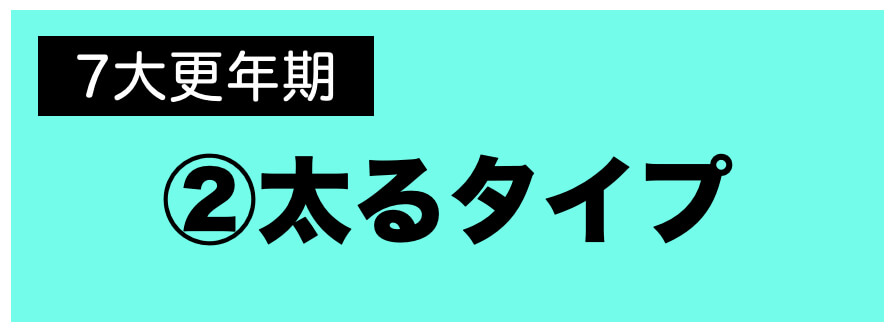 更年期 ②太るタイプその2