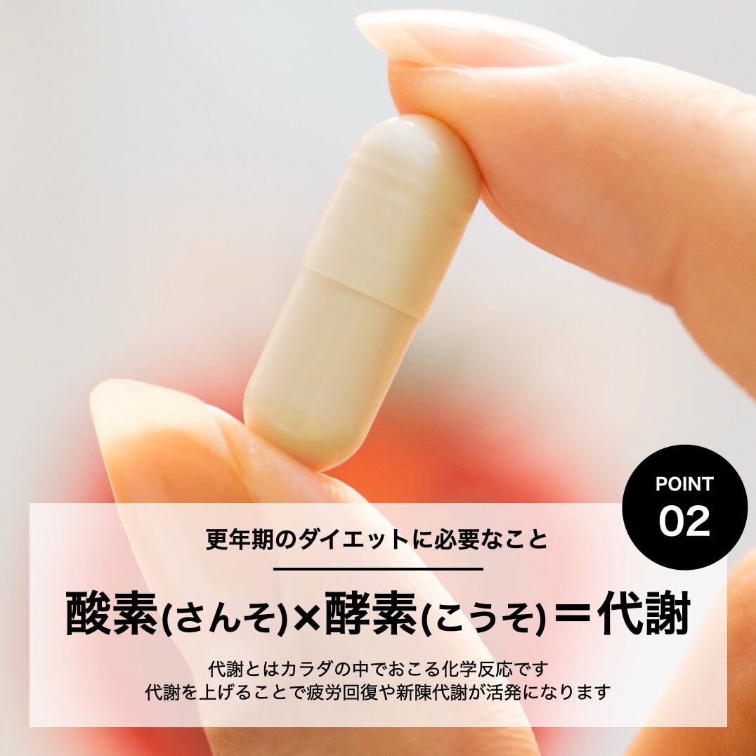 更年期専門店オアディスワンの更年期ダイエットプログラムで使用する酵素サプリ