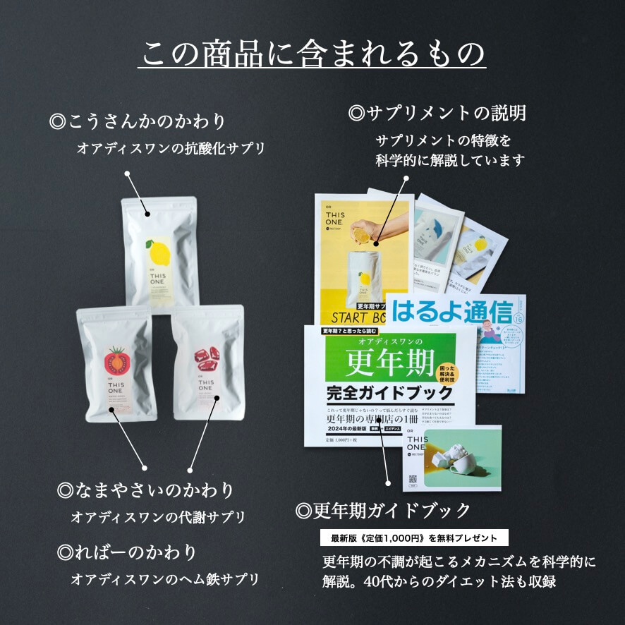 更年期徹底応援パックに含まれるもの