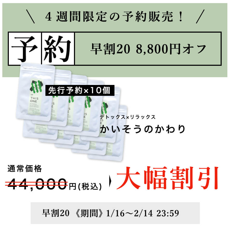 “先行予約大幅割引”