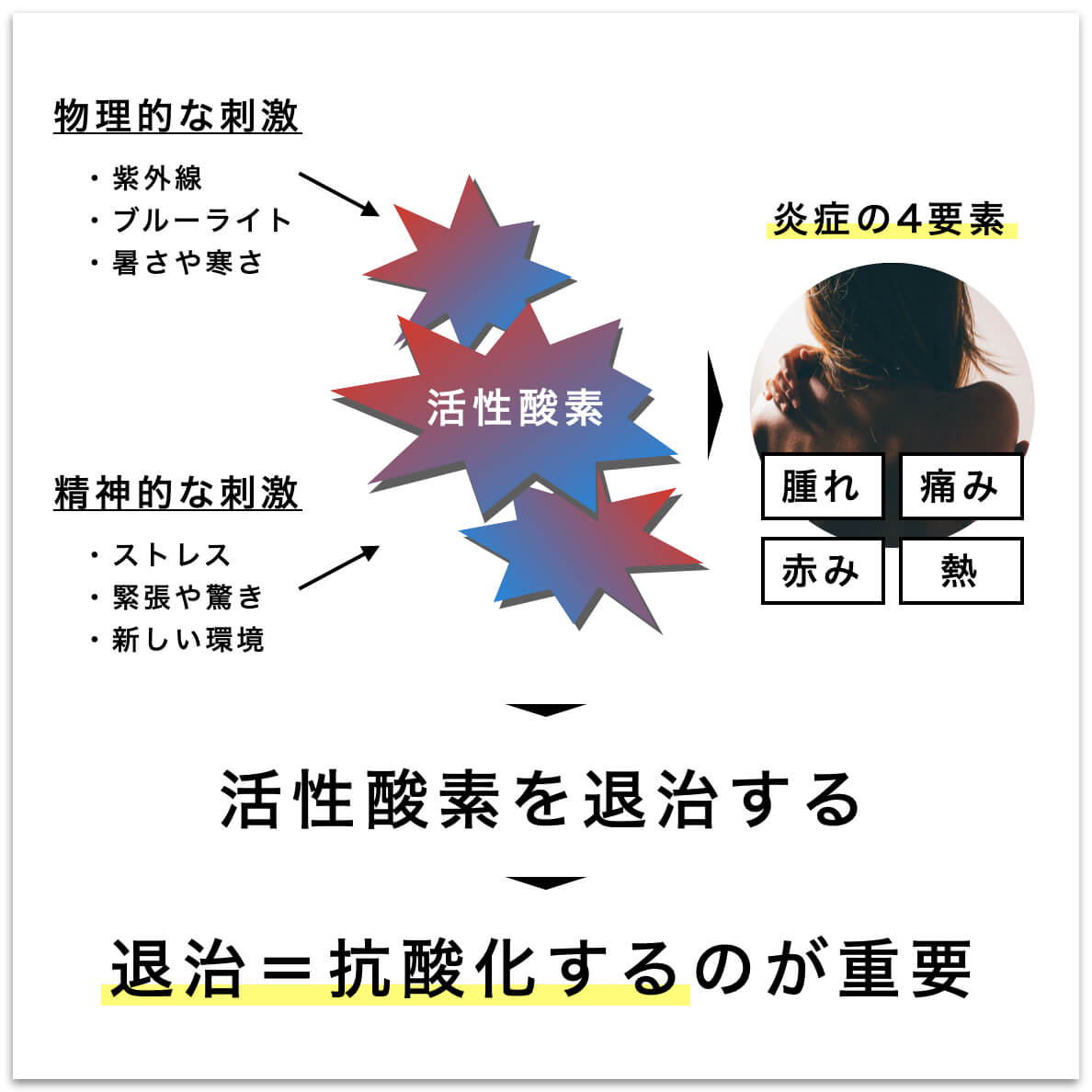 ストレスが多いとカラダはどんどん酸化する