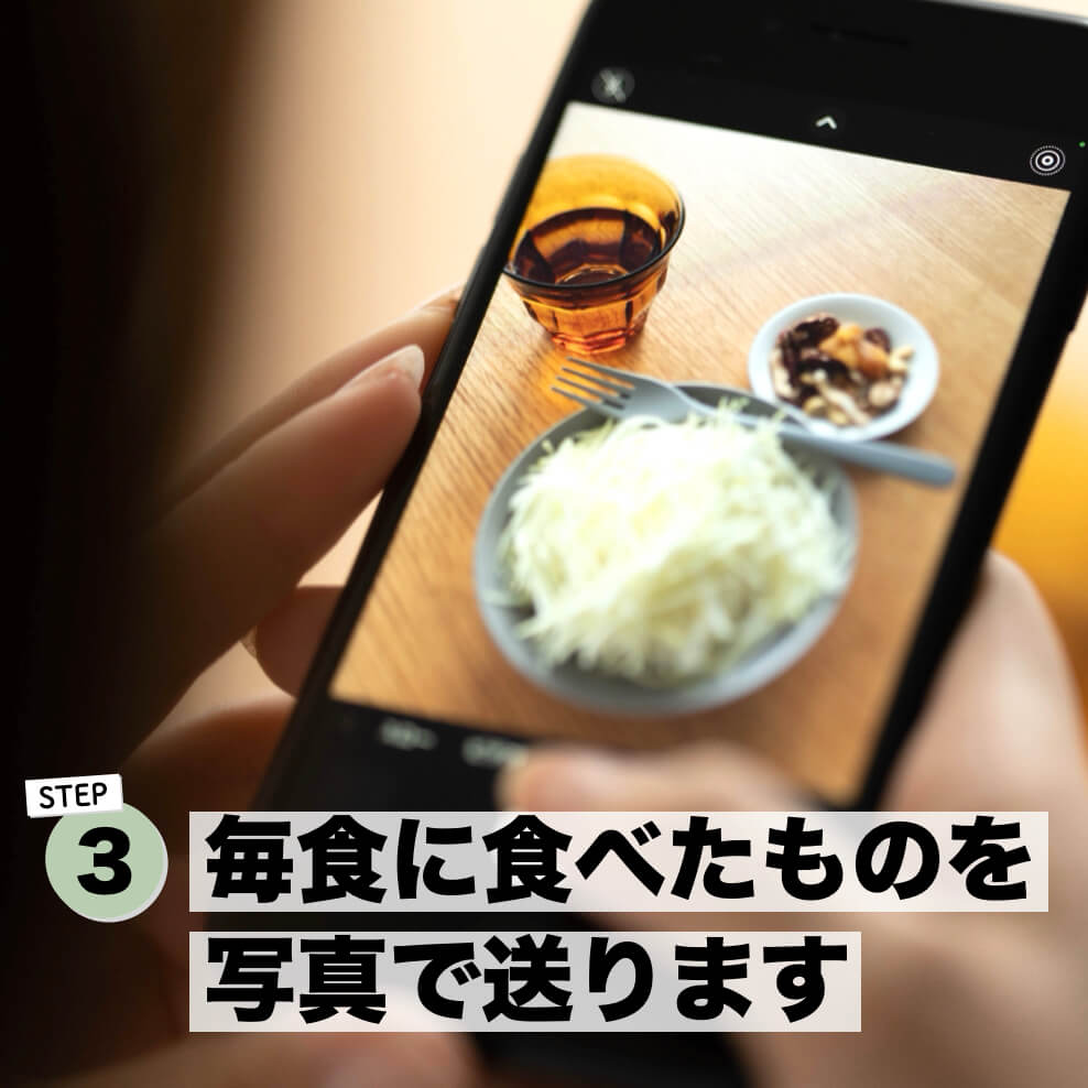 食べたものの写真を送信